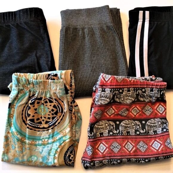 5 ANKLE LENGTH LEGGINGS 5 PAIRS - Picture 2 of 15